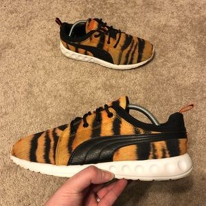 Puma Mens Carson Tiger Stripe Print Shoes Size 9